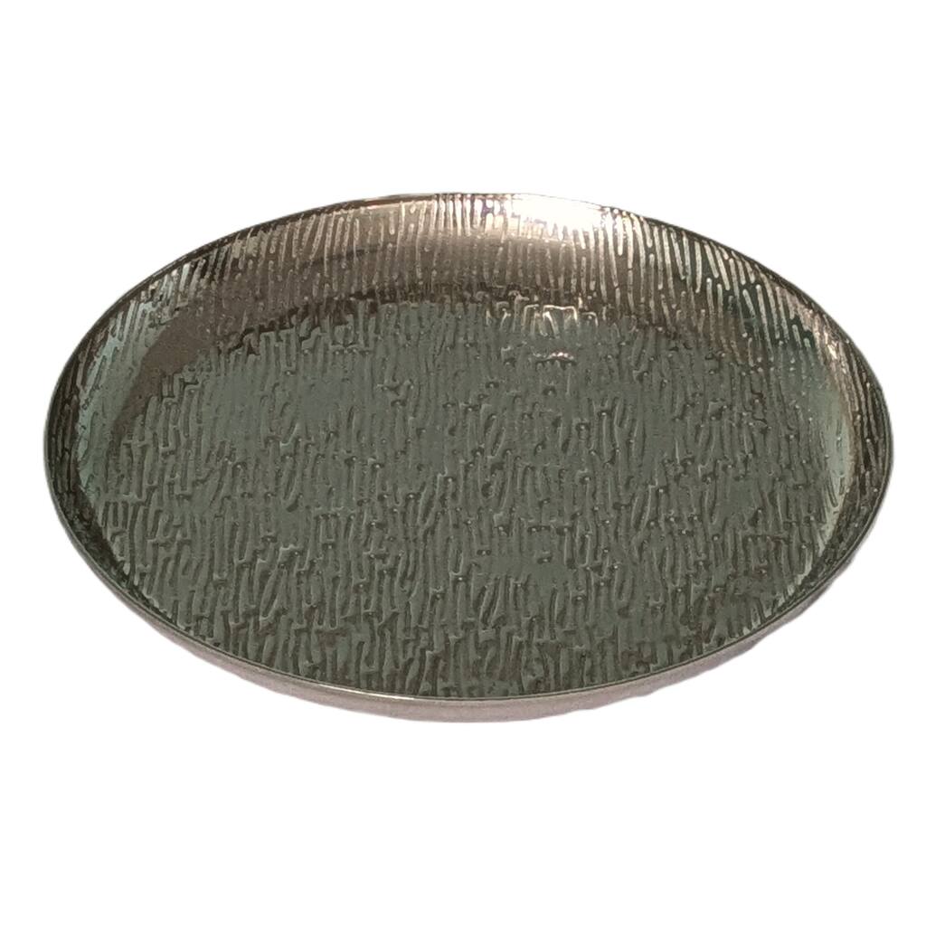 Round Platter with Line Texture: 13" D