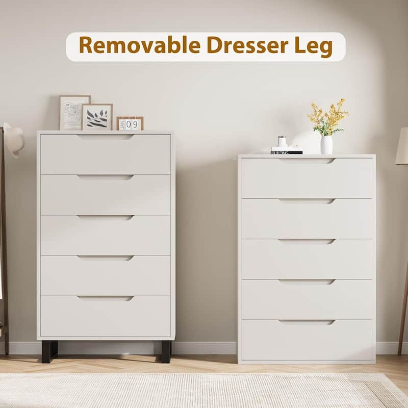 Freestanding 5 Storage Dresser for Bedroom