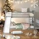 preview thumbnail 1 of 25, Built-in Design Twin over Twin Bunk Bed with Slide and Ladder,House Shape Design Grey