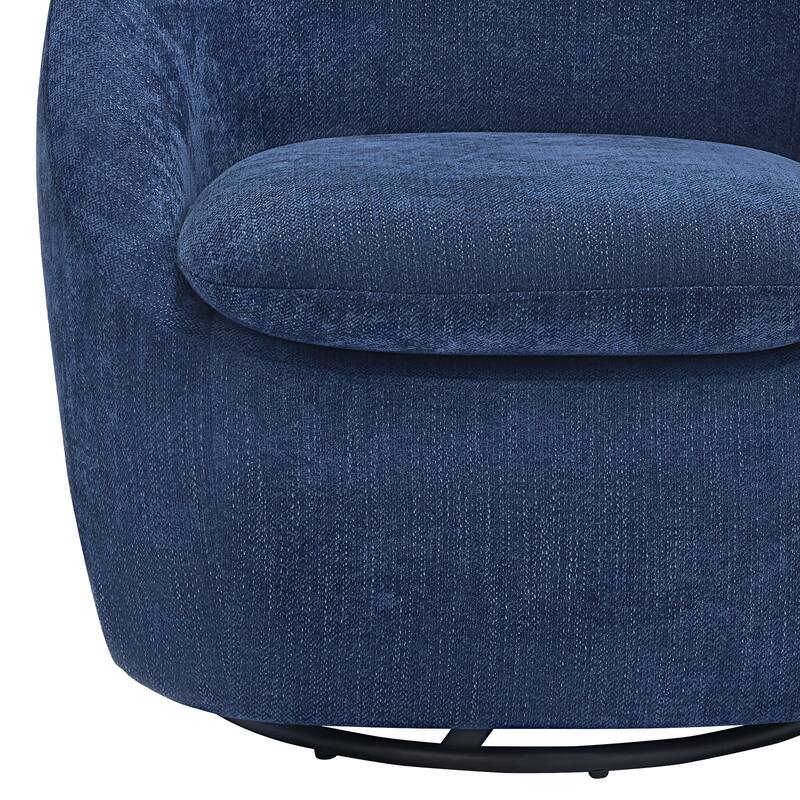 360° Swivel Chenille Upholstered Barrel Accent Chair Armchair - 30.3"W x 28.7"D x 29.5"H