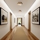 preview thumbnail 3 of 13, Modern 12" W LED Drum Flush Mount Black Brushed Gold Ceiling Light - 12" D x 3.5" H