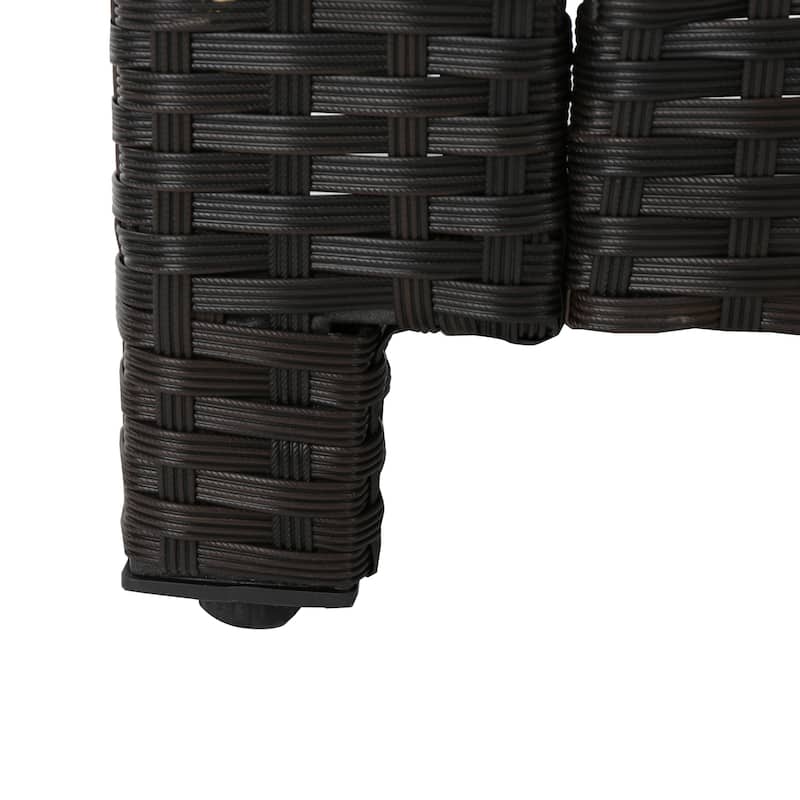 Puerta Outdoor 7-seater Cushioned Wicker Sofa Chat Set by Christopher Knight Home