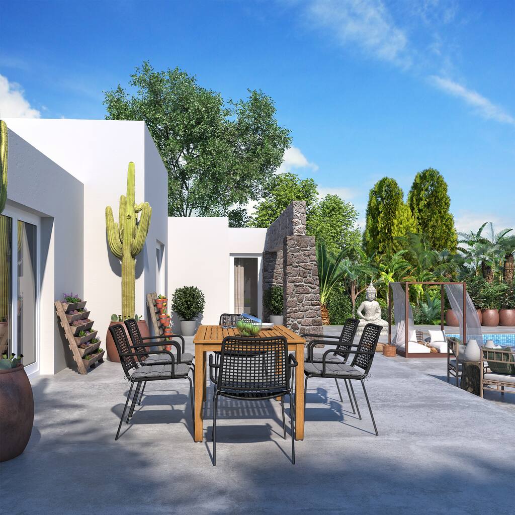 Amazonia Norristown Outdoor Rectangular 7-piece Dining Set