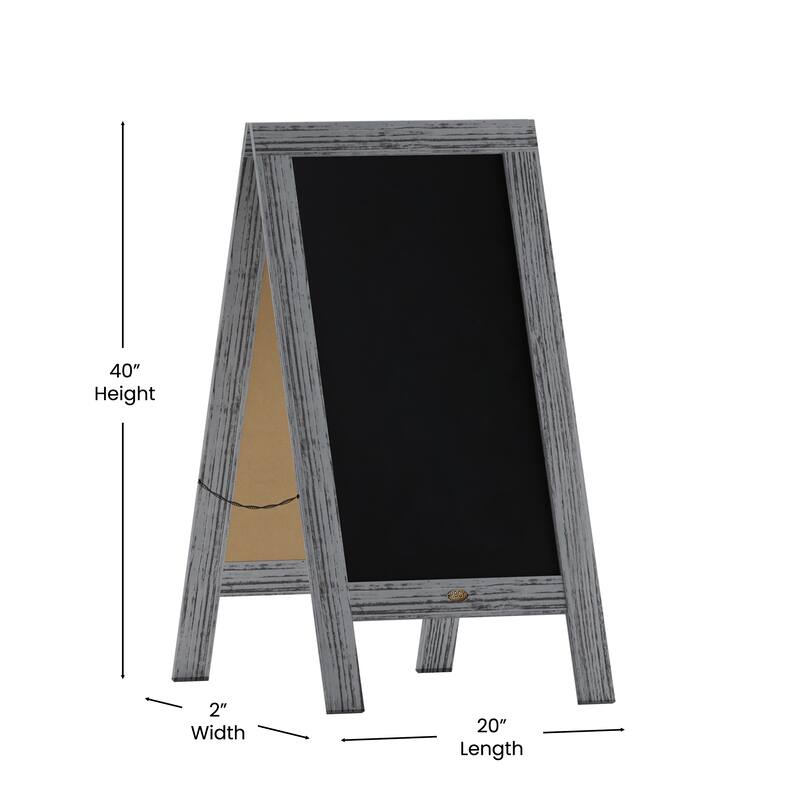 Wood A-Frame Magnetic Chalkboard Set-Markers, Stencils, and Magnets