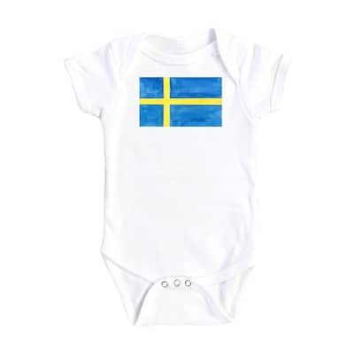 Sweden - Baby Boy Girl Clothes Infant Bodysuit Funny Cute Newborn