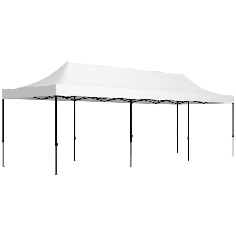 9.5'x28' Pop Up Canopy Tent,Height Adjustable,Carry Bag and Sand Bags