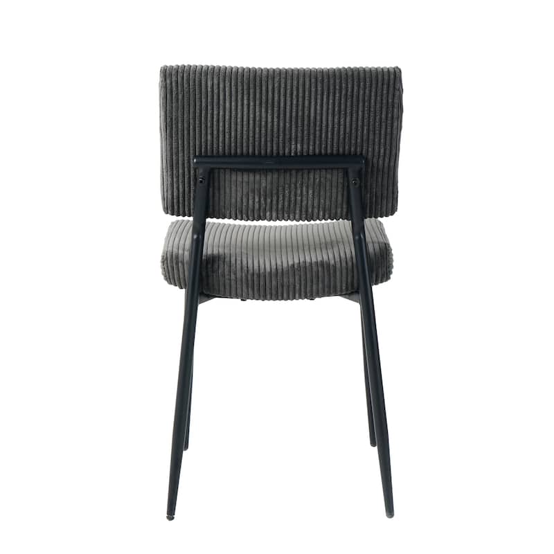 Fabric Seat Metal Frame Dining Chairs(set of 2)