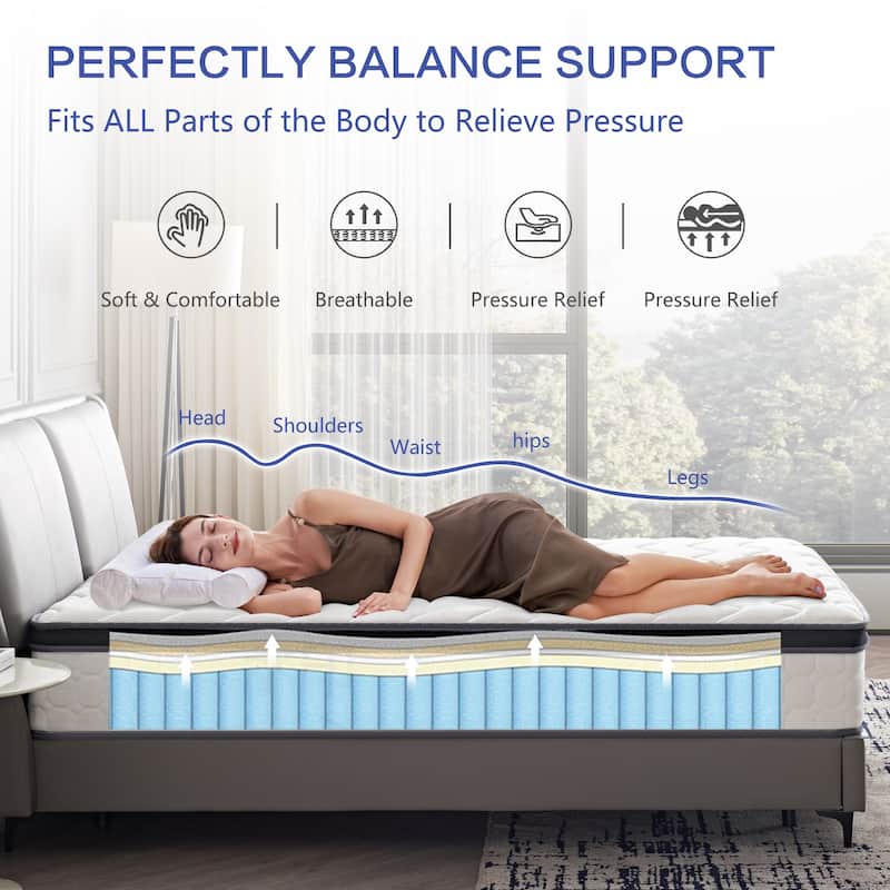 Sigolit 12 In Hybrid Memory Foam Mattress