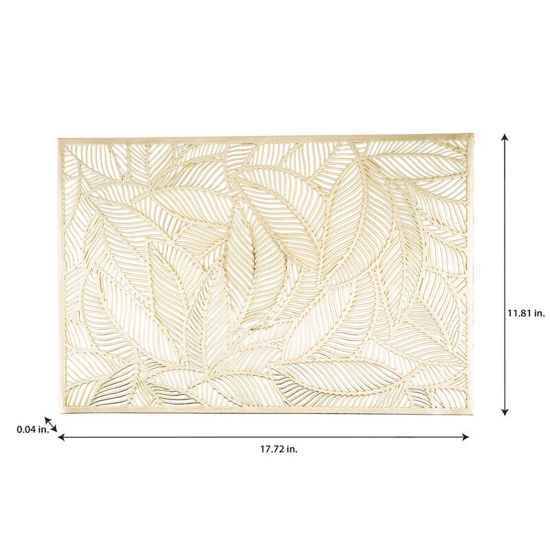 Home Details 4 Pack Pear Leaf Laser Cut Placemat