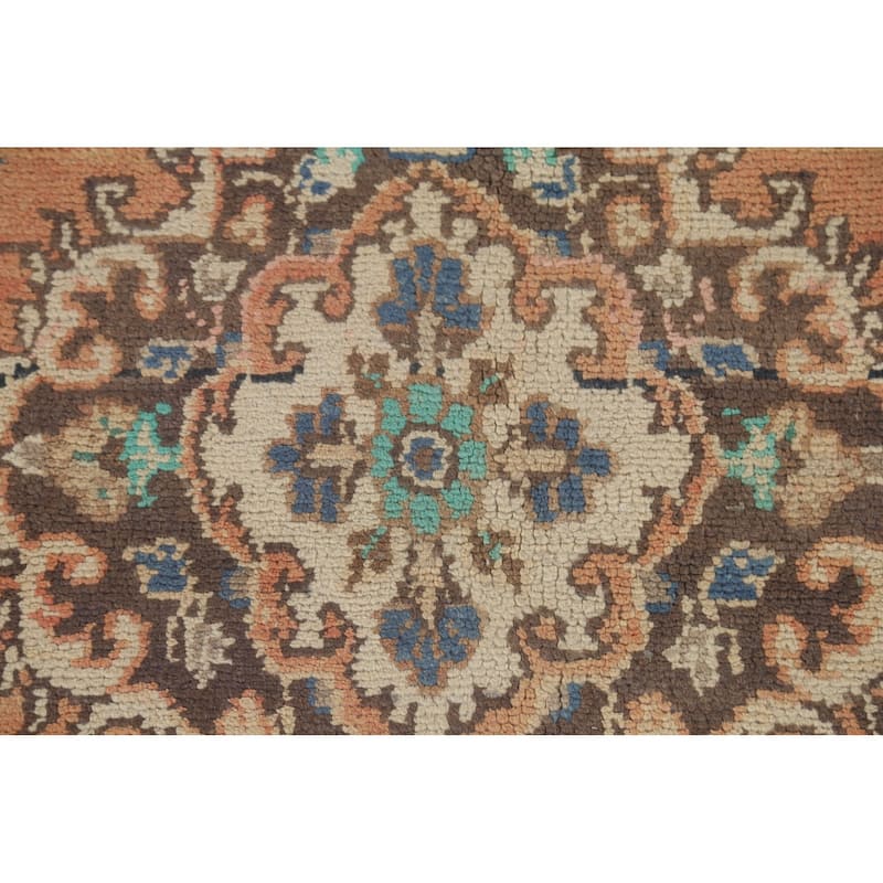 Traditional Hamedan Persian Vintage Area Rug Hand-Knotted Wool Carpet - 6'6"x 9'8"