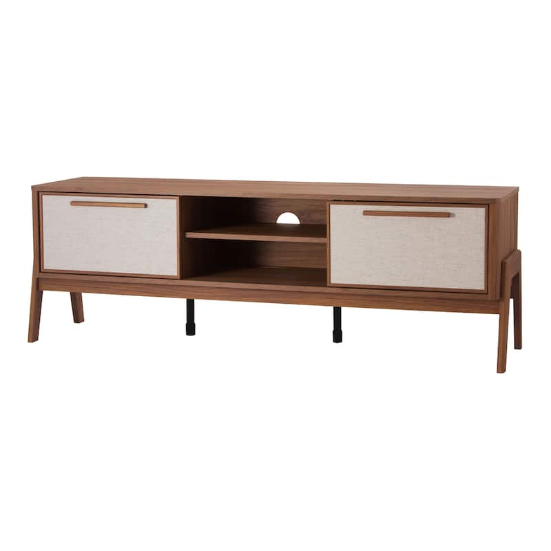 NPD Furniture Heaton 60.5 Inch Low TV Stand with Storage