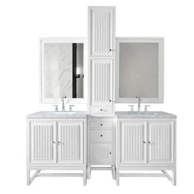 James Martin Vanities E645-V36GP-B-EJP Athens 87" Double Basin Poplar