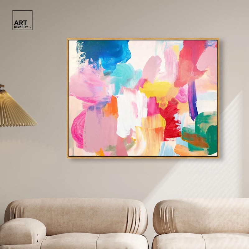 Pastel Riot II Colorful Canvas by Art Remedy