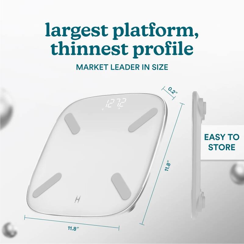 Homedics Smart Glo™ Bluetooth Body Composition Scale with Ambient Glow - White