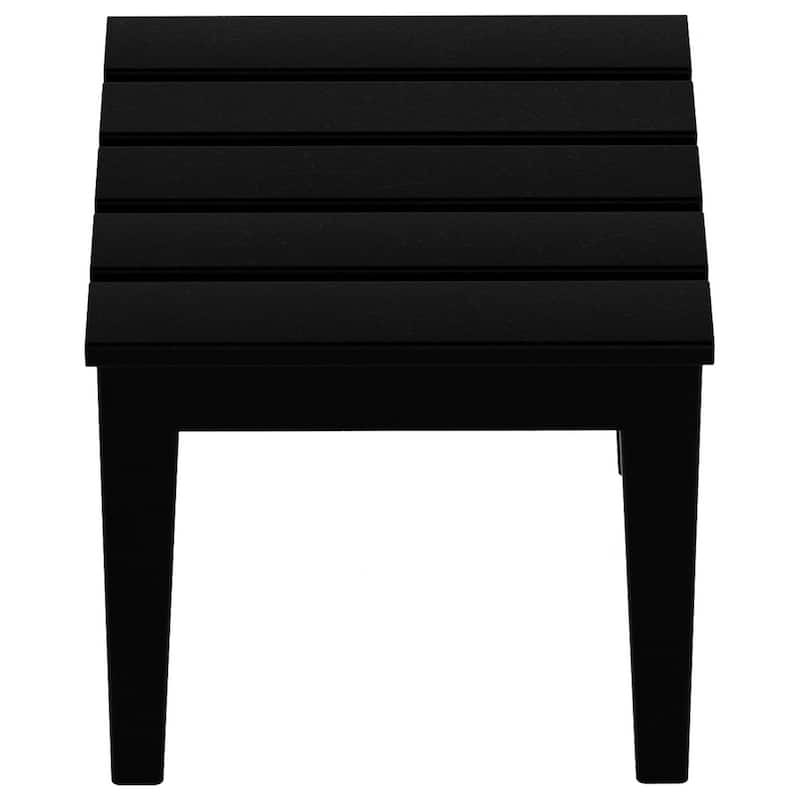 Shoreside HDPE Eco-Friendly All Weather Square Modern 18" Side Table