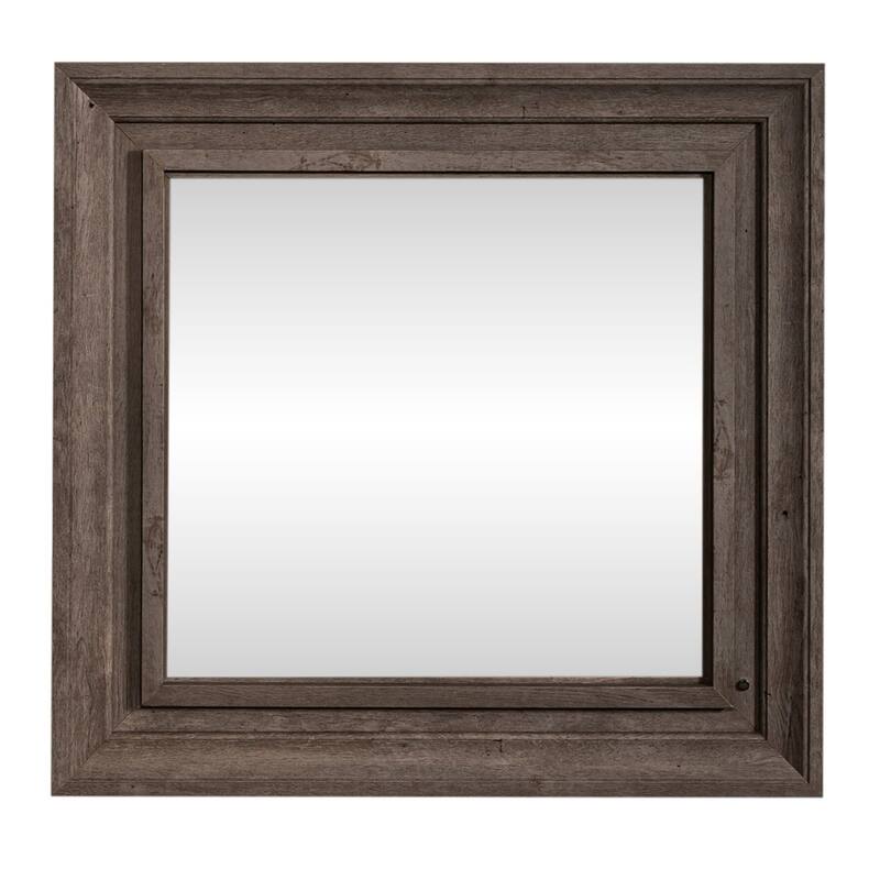 Horizons Graystone Framed Bedroom Mirror with LED Touch Lights