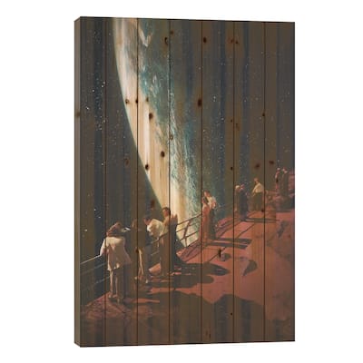 Missing the Ones we left Behind Print On Wood by Frank Moth - Multi-Color