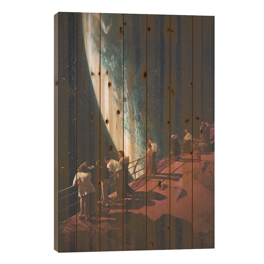 Missing the Ones we left Behind Print On Wood by Frank Moth - Multi-Color