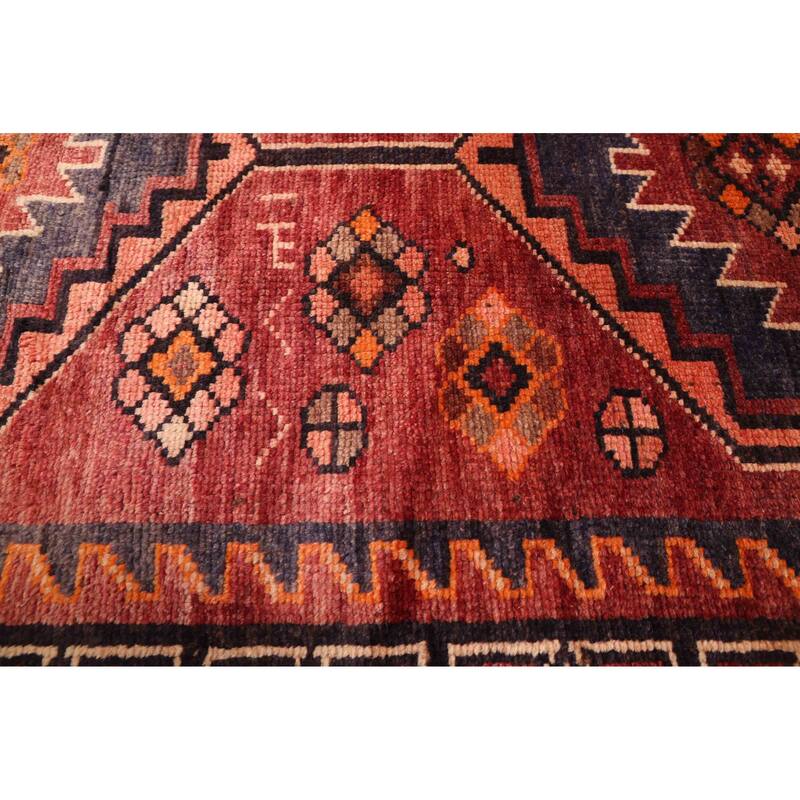 ECARPETGALLERY Hand-knotted Melis Vintage Dark Red Wool Rug - 6'3 x 7'10