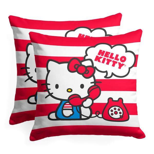 White And Red Cool Kitty Throw Pillow White And Red Cool Kitty Throw Pillow
