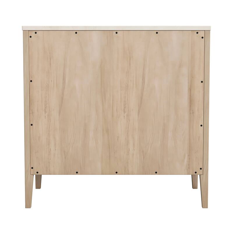 Mayfair Wood and Marble 3-Drawer Chest