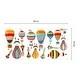 preview thumbnail 8 of 6, Walplus Colorful Hot Air Balloons Children Wall Stickers Nursery Decor