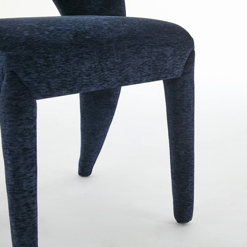 Contemporary Metal Frame Dining Chair Set of 2 with Sponge Cushion 300lb Capacity