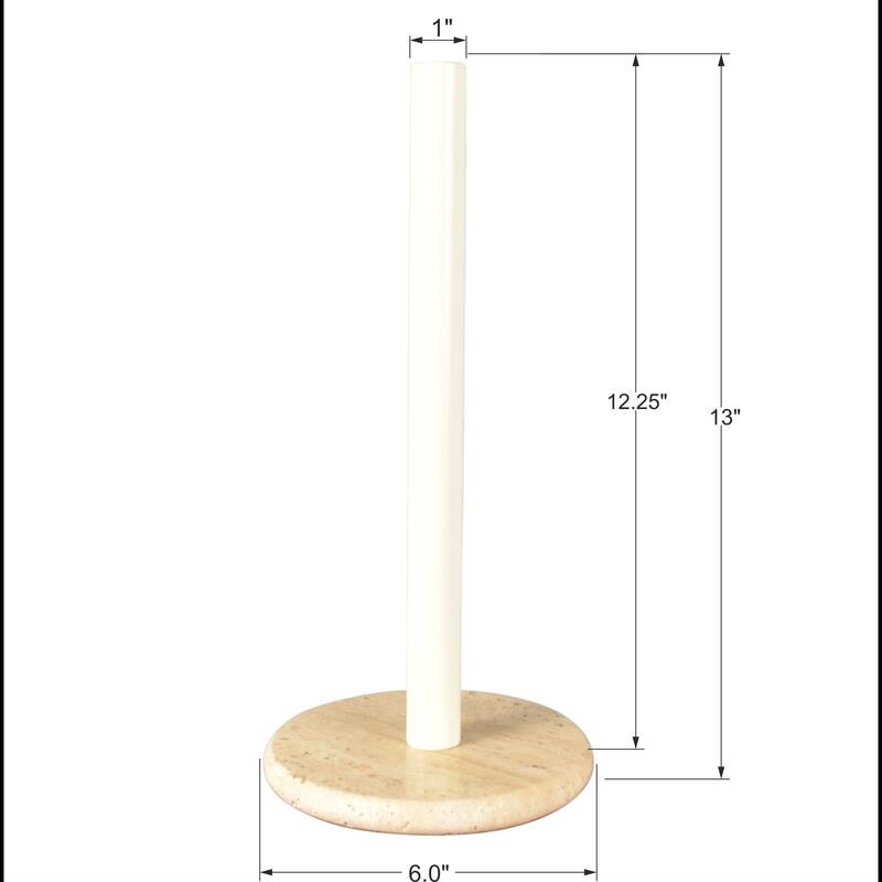 happimess, Avery Metal with Non Slip Weighted Marble Base Paper Towel Holder