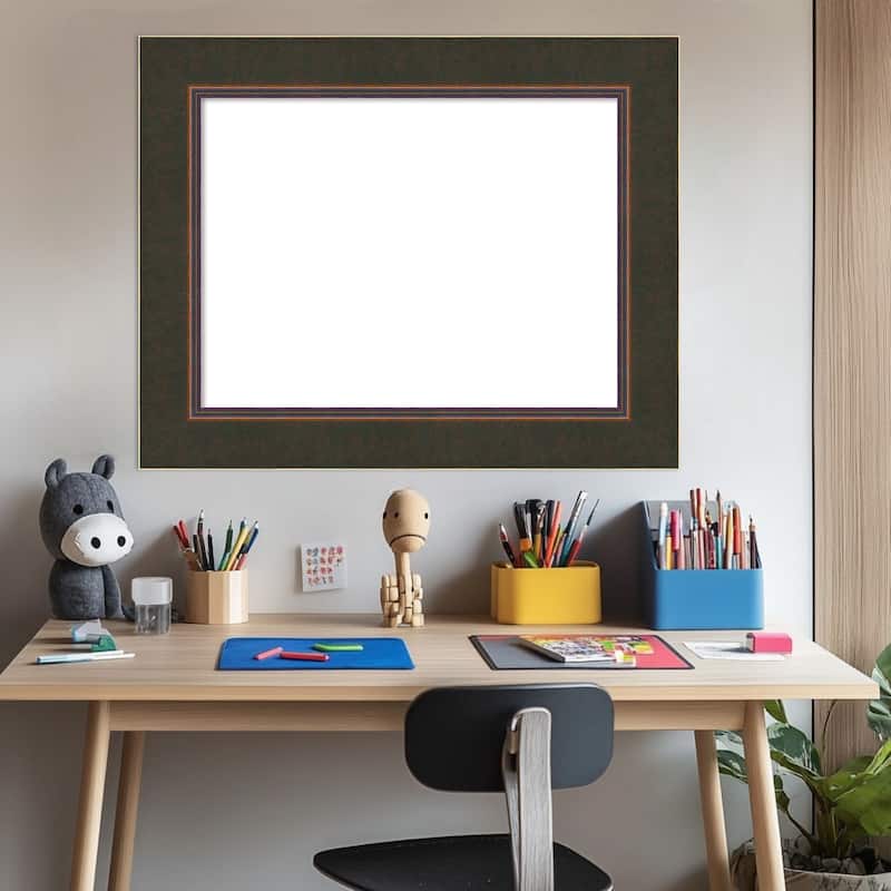 Amanti Art Milano Bronze Framed Dry Erase Magnetic Board