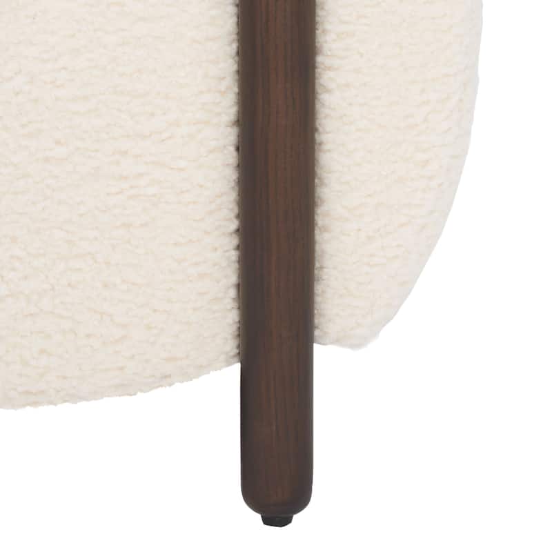SAFAVIEH Couture Yauheniya Barrel Back Accent Chair - 38 In. W x 34 In. D x 28 In. H - 38Wx34Dx28H