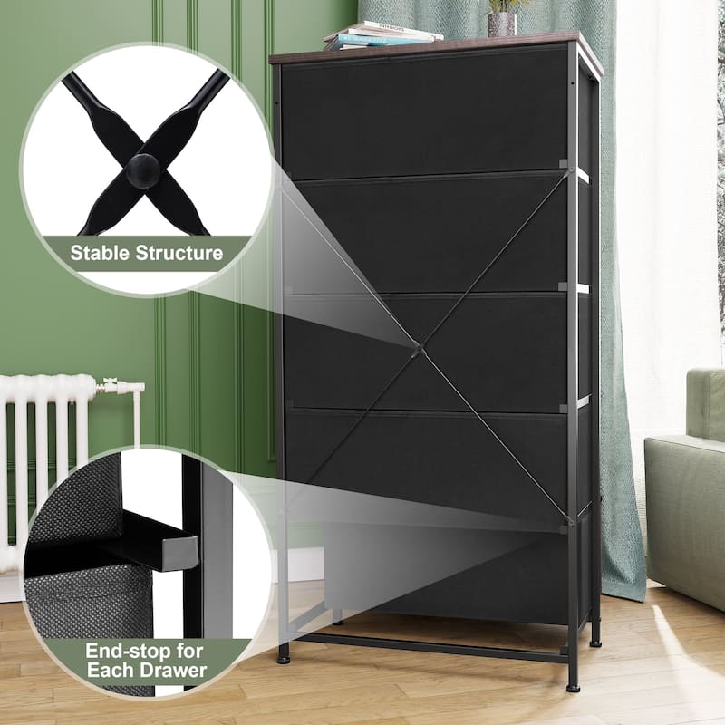 5 Drawers Vertical Dresser Storage Tower Organizer Unit for Bedroom