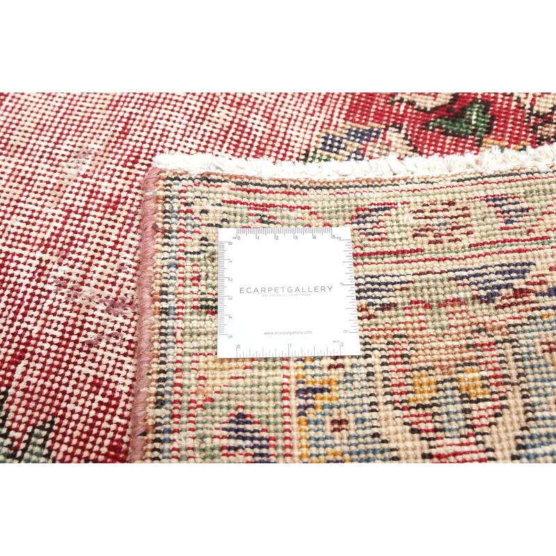 ECARPETGALLERY Hand-knotted Antalya Vintage Red Wool Rug - 6'3 x 9'10