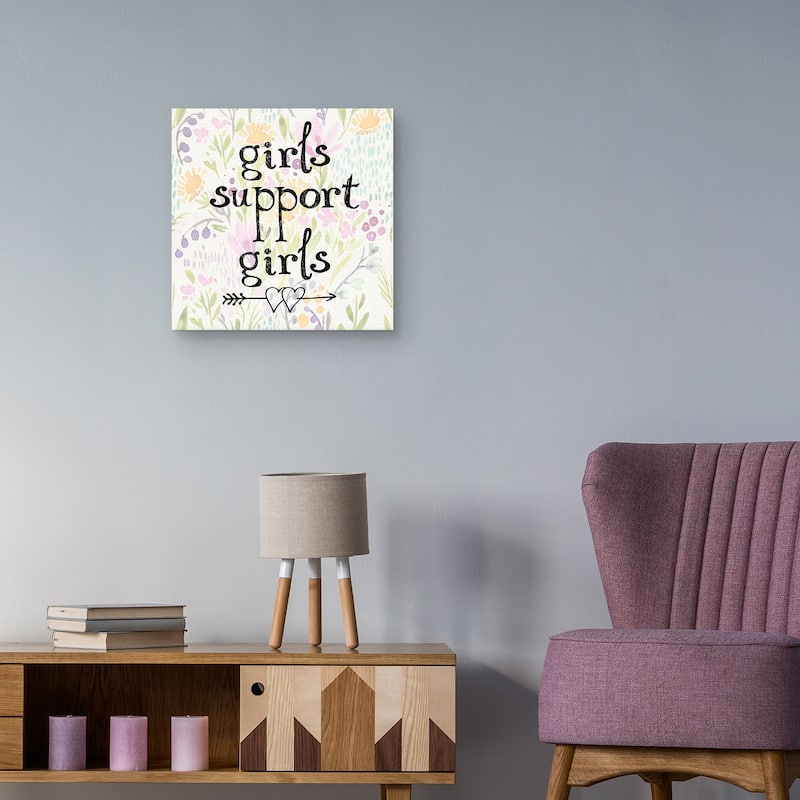 Girls Support Girls 2 by Nikki Chu Canvas Art Print