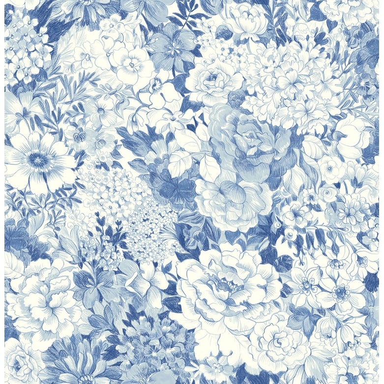 NuWallpaper Indigo Empress Garden Peel & Stick Wallpaper - 216in x 20.5in x 0.025in