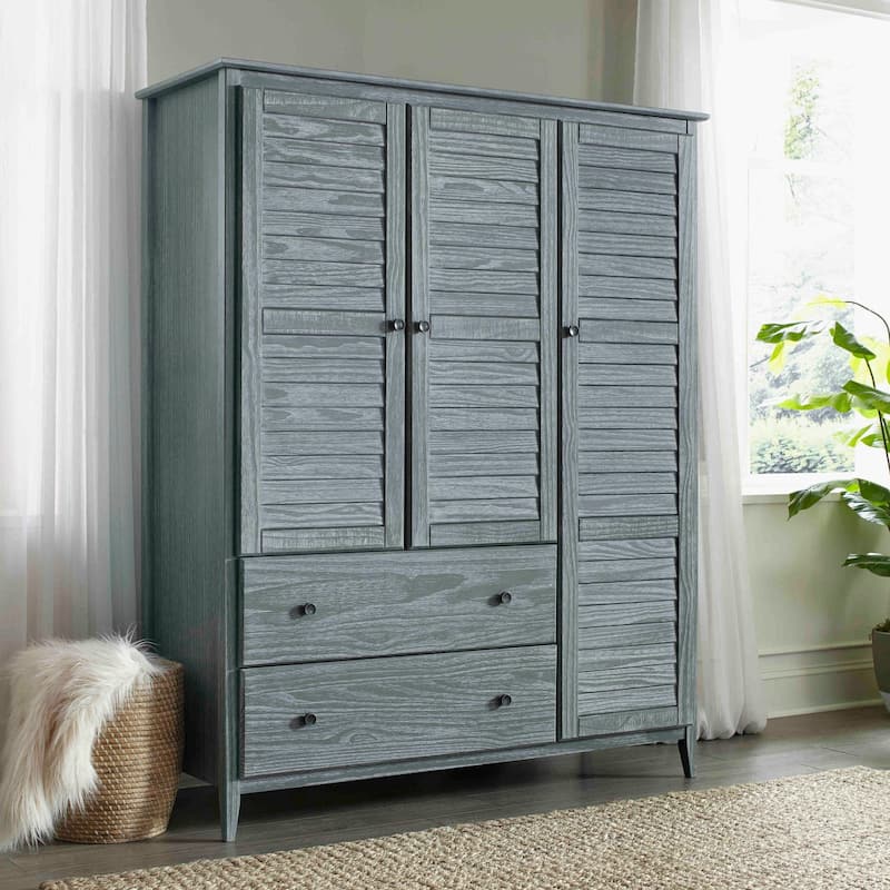Grain Wood Furniture Greenport Solid Wood 3door Armoire Bed Bath