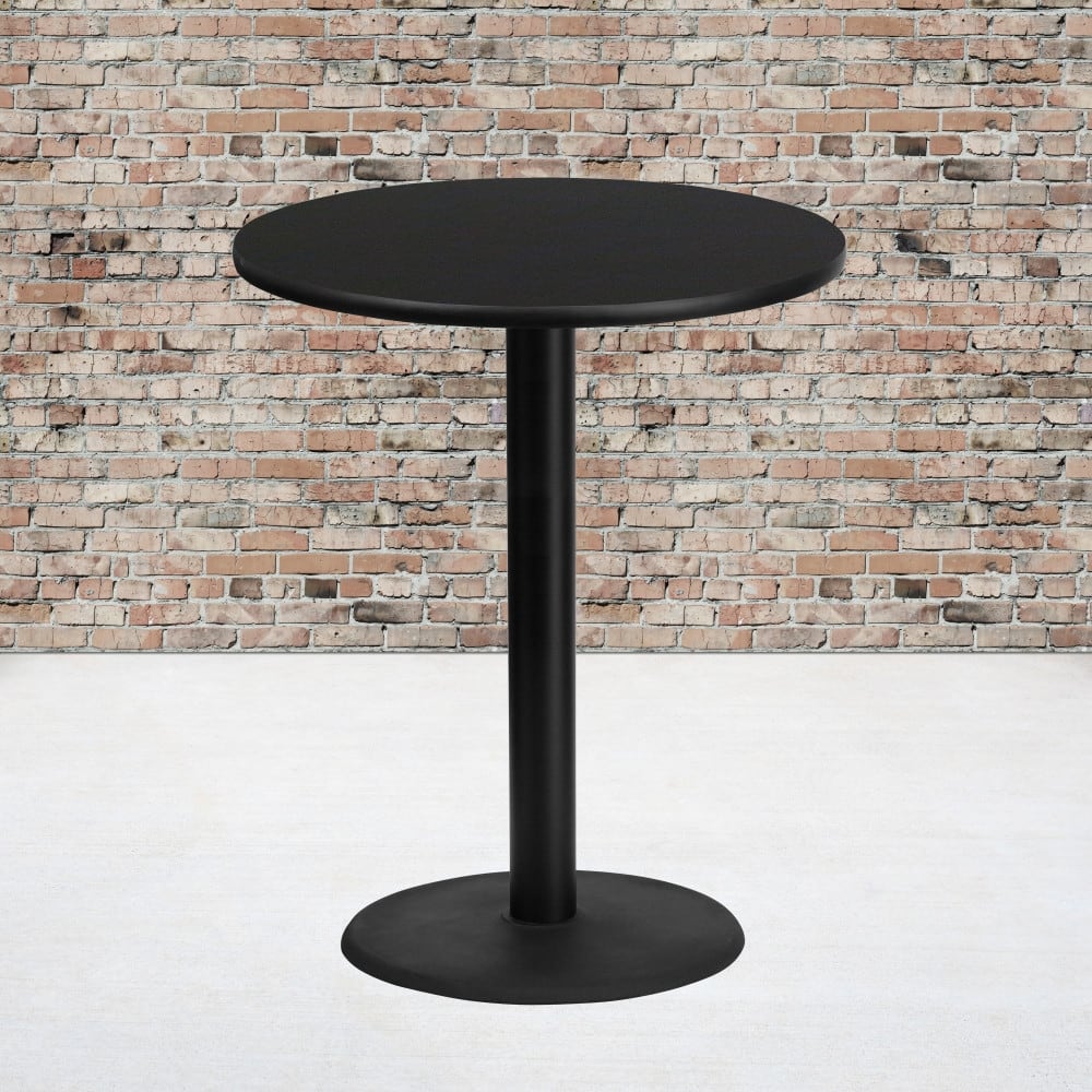 36'' Round Laminate Table Top with 24'' Round Bar Height Table Base