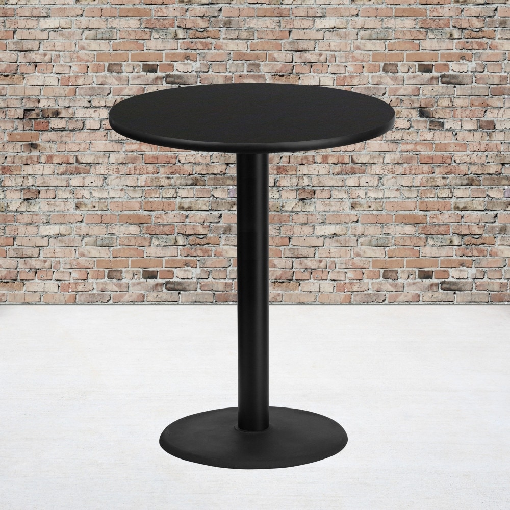 36'' Round Laminate Table Top with 24'' Round Bar Height Table Base