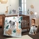 preview thumbnail 4 of 3, Lambs & Ivy Jungle Friends 100% Cotton Safari Animals Baby Fitted Crib Sheet