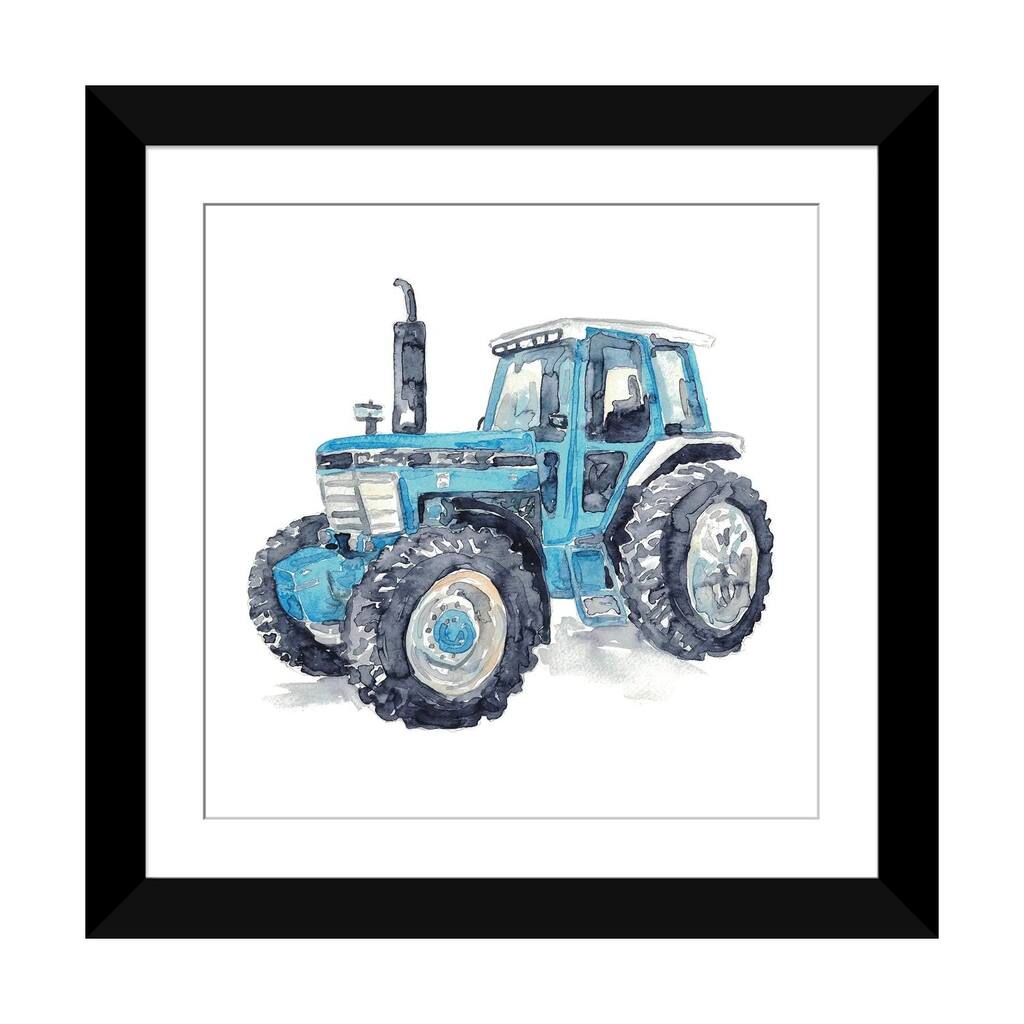 iCanvas "Blue Tractor" by Maryna Salagub