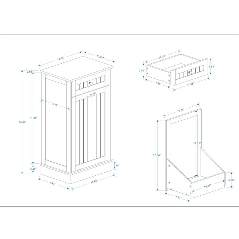 Tilt-Out Kitchen Trash Cabinet