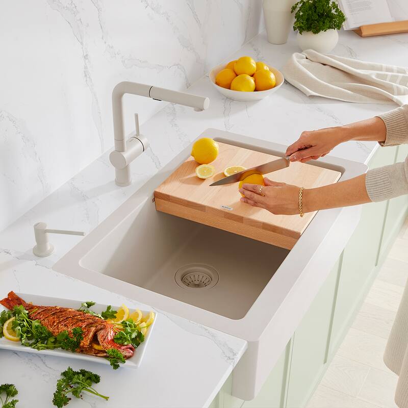 Blanco 11.75-in x 17.88-in 1-in Cutting Board, in Wood - 11 x 15.13