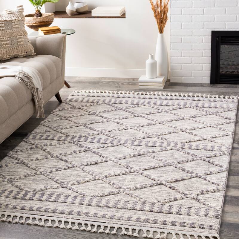 Artistic Weavers Clem Contemporary Heathered Geometric Area Rug - 5' 3" x 7' 3" - Beige