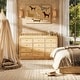 preview thumbnail 11 of 16, Pine Wood Baby Changing Table with 12 Large Drawers Natural Finish Convertible Nursery Dresser Chest - 59.9"x40.2"