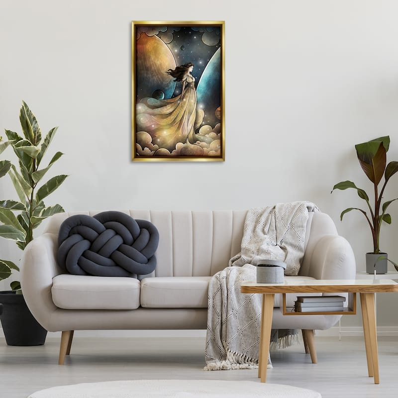 Stupell Heir of Heaven Portrait Framed Floater Canvas Wall Art Design By Mandie Manzano
