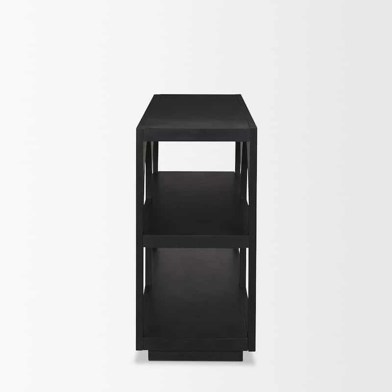 Bela Large Matte Black Arched Console Table