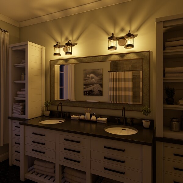 Oil rubbed bronze 2 light vanity on sale