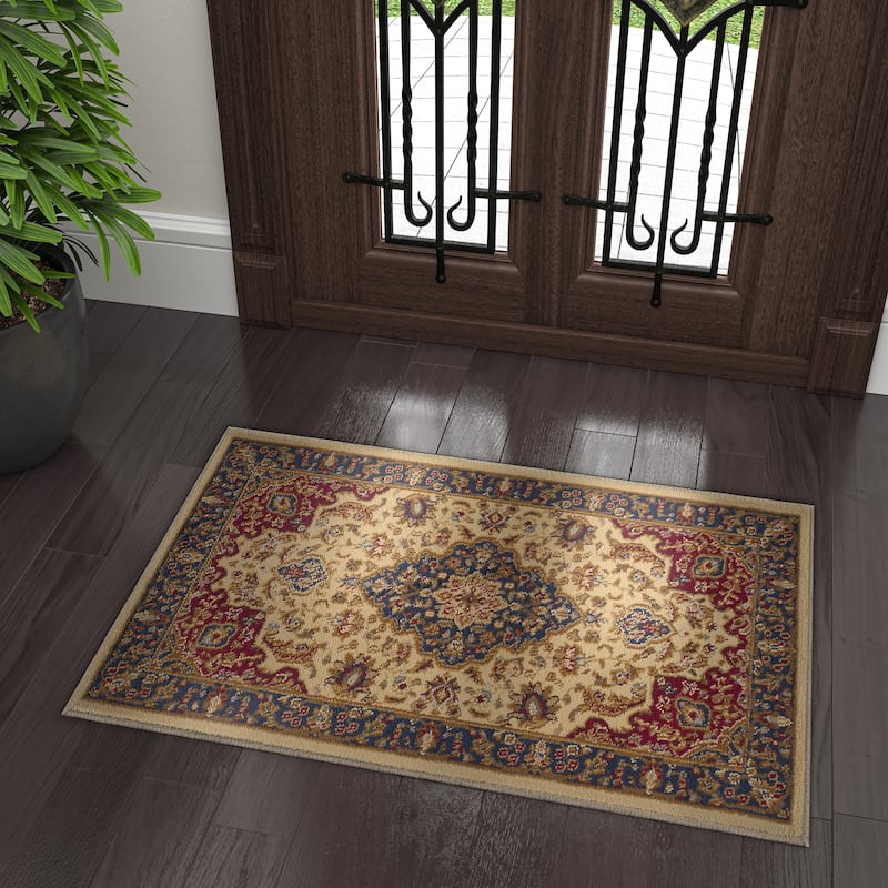 Soho Traditional Floral Indoor Area Rug - 2' x 3' - Ivory
