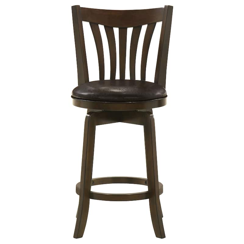 Lambert Transitional Wood Swivel Chair Dark Cherry