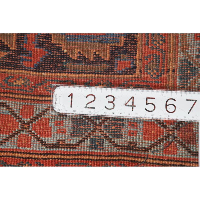 Hand Knotted Oriental 100% Wool Carpet Traditional Medallion Navy Blue & Blues Bidjar Area Rug - 5' 8'' X 4' 9''