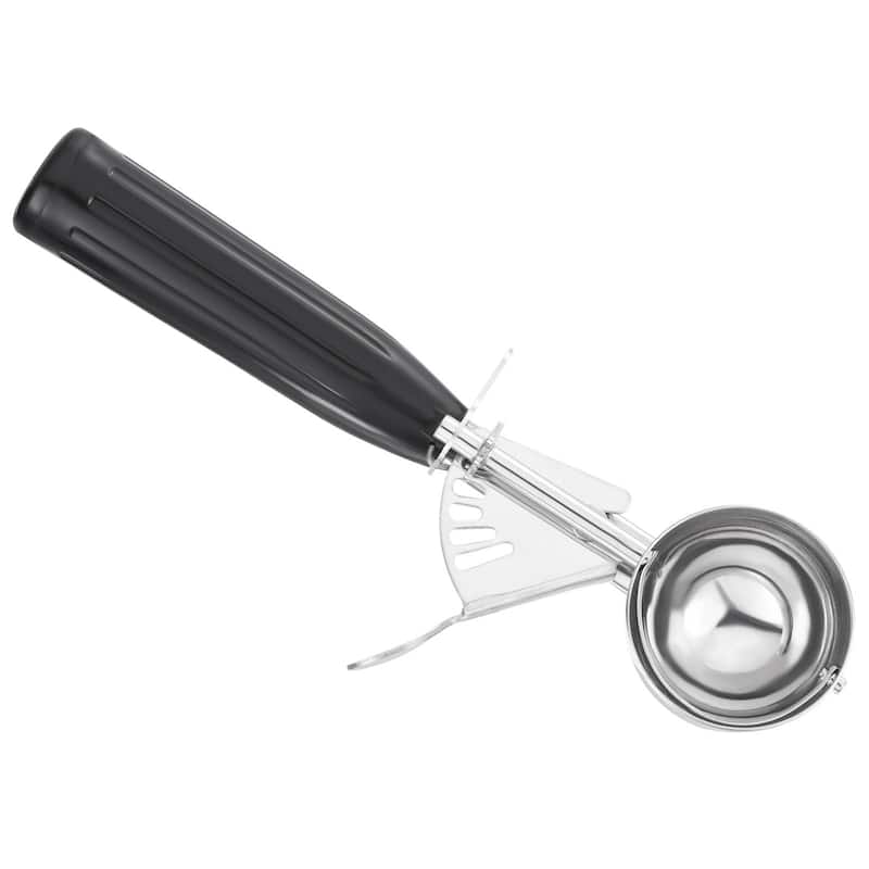 1 Ounce Ice Cream Scoop with Trigger, Portion Cookie Scoop, Black